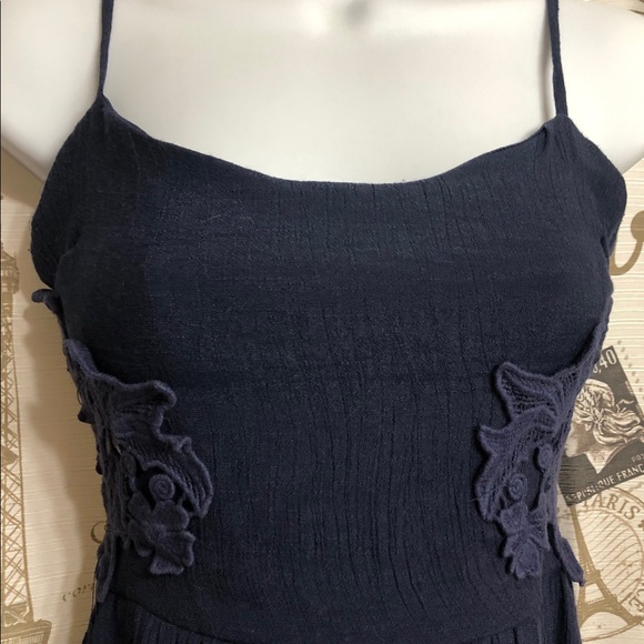 Socialite Navy Blue Dress With Cutouts - Picture 3 of 10